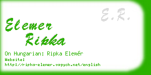 elemer ripka business card